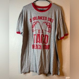 Extreme Concepts EXC Men’s “A Balanced Diet is a Taco in Each Hand” Graphic -XL